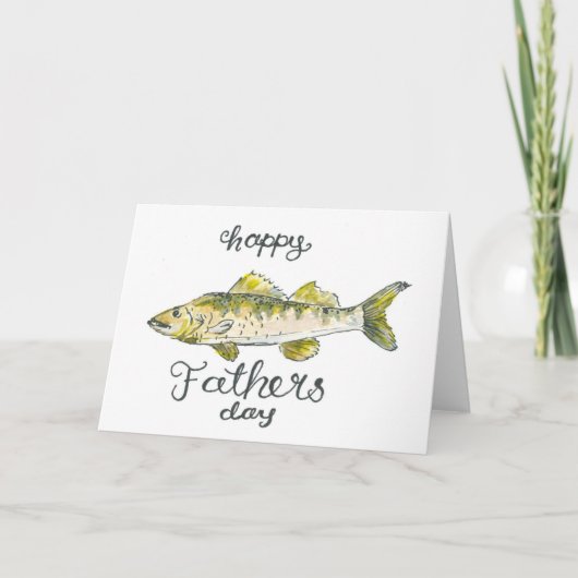 Waterverf Vaderdag Kaart (Voorkant)