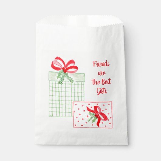 Waterverf Vakantie Cadeaus met Bows FRIENDS Bedankzakje (Voorkant)
