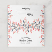 Waterverf Vakantie Winterbessen Trouwtafel (Buitenkant ongevouwen)