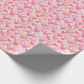 Waterverf Valentijn Hearts Cadeaupapier (Hoek)