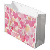 Waterverf Valentijn Hearts Groot Cadeauzakje (Voorkant Gekanteld)