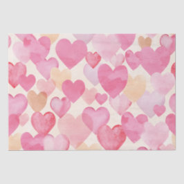 Waterverf Valentijn Hearts Tissuepapier