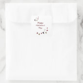 Waterverf Valentijnsdag Harten Vierkante Sticker (Tas)