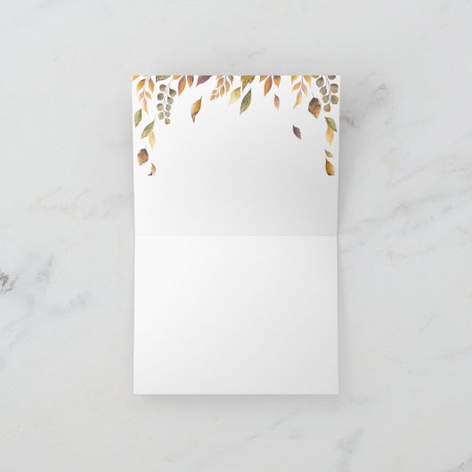 Waterverf Vallende Bladeren Bedankt Opmerking (Binnen)