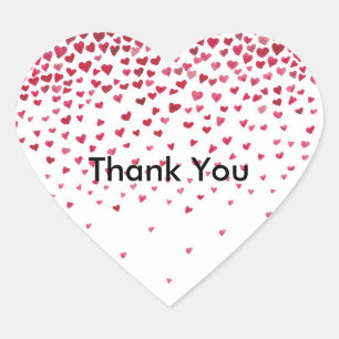 Waterverf vallende harten hart sticker