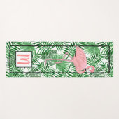 Waterverf van aangepaste monogram Cute Pink Flamin Yogamat (Voorkant (horizontaal))