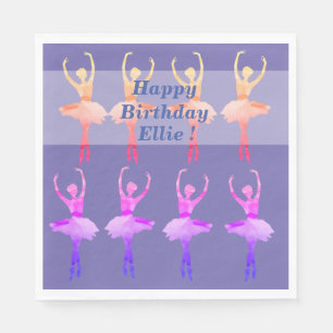 Waterverf van Ballerina Kunst Servet