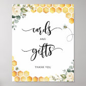 Waterverf van bijen en cadeaubord poster (Voorkant)