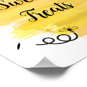 Waterverf van bijen Sweet Trets-teken Poster (Hoek)