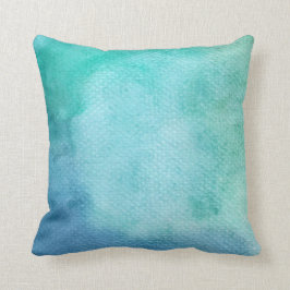 Waterverf van Blauwgroen Kussen