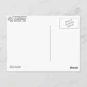 Waterverf van blauwvogel briefkaart (Achterkant)