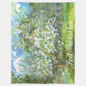 Waterverf van bloedige tuinschilderkunst fleece deken (Voorkant)