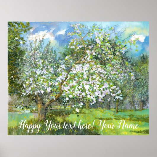 Waterverf van bloedige tuinschilderkunst poster (Voorkant)