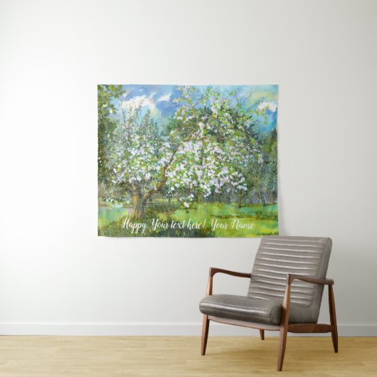 Waterverf van bloedige tuinschilderkunst wandkleed (In Situ (horizontaal))