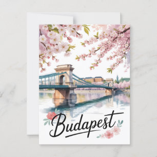 Waterverf van Boedapest Briefkaart