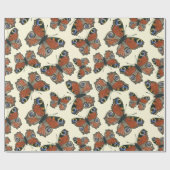 Waterverf van botervliegen met omhulling van papie cadeaupapier (Vlak)