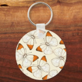 Waterverf van botervliegen sleutelhanger (Voorkant)