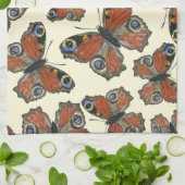 Waterverf van botervliegen theedoek (Gevouwen)