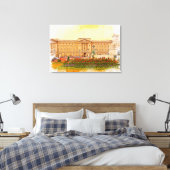 Waterverf van Buckingham Palace schilderen Canvas Afdruk (Insitu (Slaapkamer))