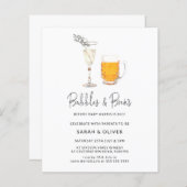 Waterverf van budget - Bubbles & Brews Baby shower (Voorkant / Achterkant)