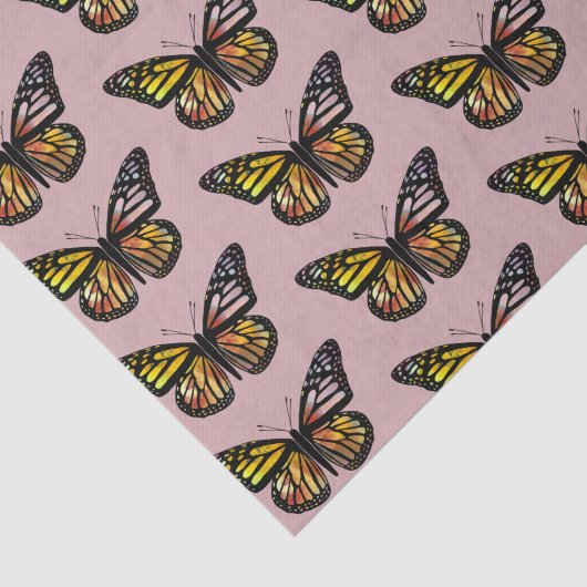 Waterverf van Butterflies Tissuepapier (Detail)