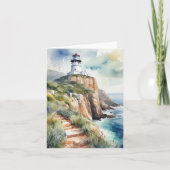 Waterverf van Cape Point in Kaapstad, Zuid-Afrika Kaart (Voorkant)