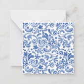 Waterverf van Chinoiserie Ginger Jar Gift Enclosur Notitiekaartje (Achterkant)