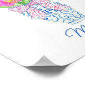 Waterverf van Chinoiserie Ginger Jar Orchids Poster (Hoek)