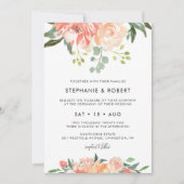 WATERVERF van CORA Perzons Floral Wedding Kaart (Voorkant)