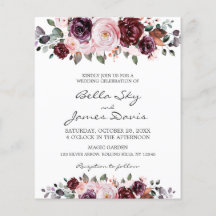 Waterverf van de begroting Floral Boho Wedding Inv