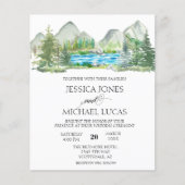 Waterverf van de bergachtige bosrivier Rustic Wedd Flyer (Voorkant)