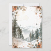 Waterverf van de bergen Elegant Rustic Threadding Kaart (Achterkant)