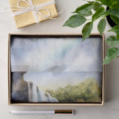 Waterverf van de bergwaterval tissuepapier (Geschenk)