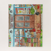 Waterverf van de boerenmarkt legpuzzel (Verticaal)