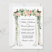 Waterverf van de bruidstaart kaart (Voorkant)