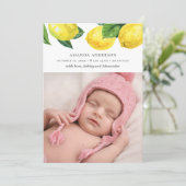 Waterverf van de citrustuin. Pasgeboren. Lemon geb Aankondiging (Staand voorkant)