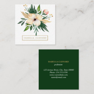 Waterverf van de Elegant Day Spa Bloem van de Vierkante Visitekaartje