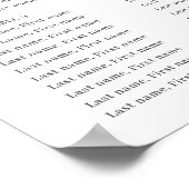 Waterverf van de Floral Wedding Seating Chart met  Poster (Hoek)