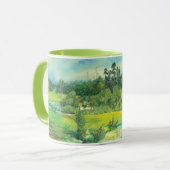 waterverf van de groene vallei mok (Voorkant links)