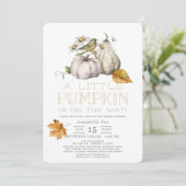 Waterverf van de Herfst van de vogelpompoen, drive Kaart (Staand voorkant)