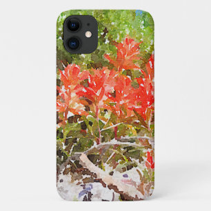 Waterverf van de Indiase schildpenseel WildFlower iPhone 11 Hoesje