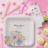 Waterverf van de lente-zomertuin papieren bordje (Feest)