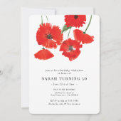 Waterverf van de moderne rode papavermakerij kaart (Voorkant)