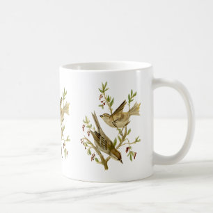 Waterverf van de mok Sparrows
