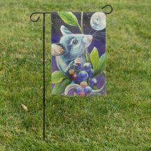 Waterverf van de Mouse Moon en Berries - Zomenavon