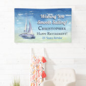 Waterverf van de nautische zeilboot spandoek (Insitu)