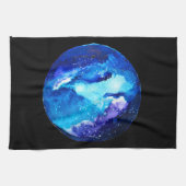 Waterverf van de nebula sterrenstelsel van de blau theedoek (Horizontaal)