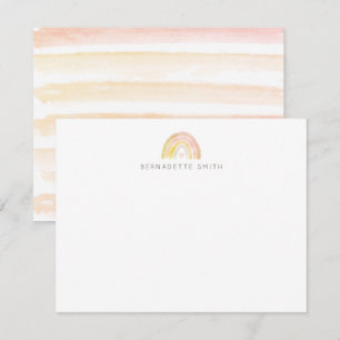 Waterverf van de regenboog Boho Stationery Note Ka Notitiekaartje