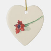 Waterverf van de rode ranunculus keramisch ornament (Rechts)