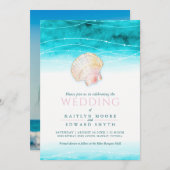 Waterverf van de schelpdiervis kaart (Voorkant / Achterkant)